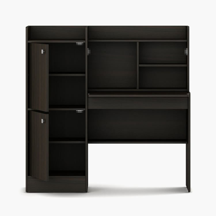 Nexon Flip Study Desk with Cabinet - Brown