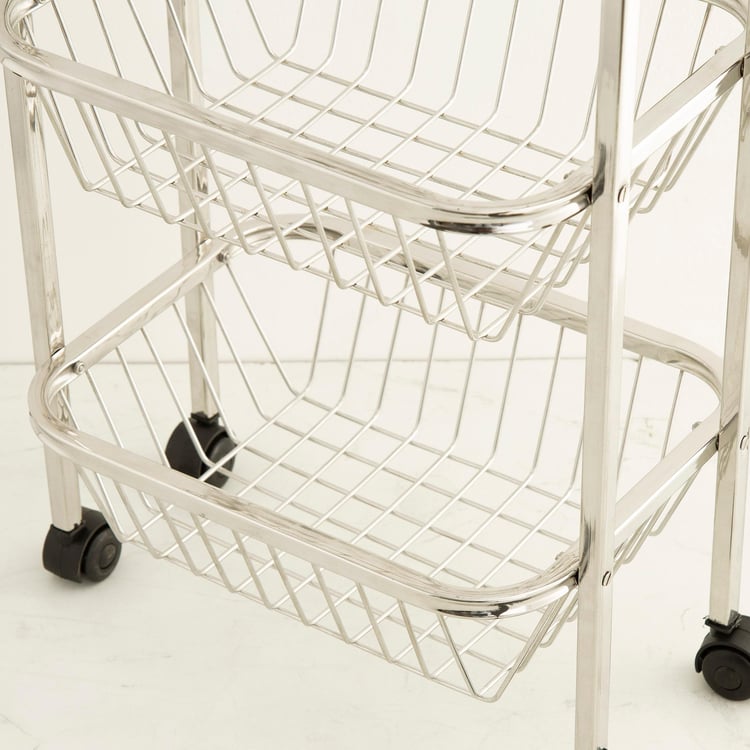 Corsica Lyon Stainless Steel 3-Tier Kitchen Trolley