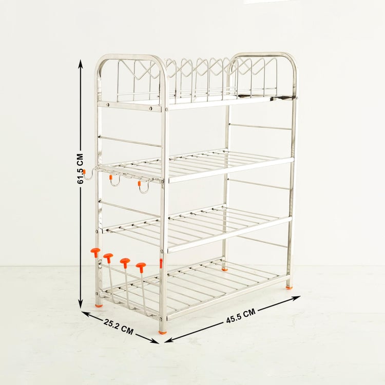 Corsica Lyon Stainless Steel 4-Tier Kitchen Organiser Rack