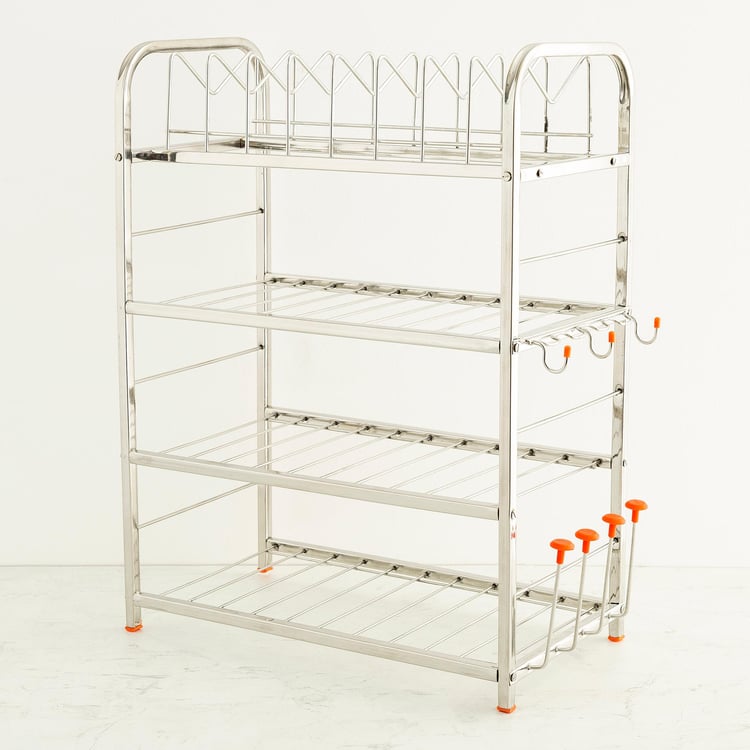 Corsica Lyon Stainless Steel 4-Tier Kitchen Organiser Rack