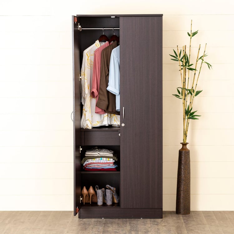 Arvis Brown Two-Door Wardrobe