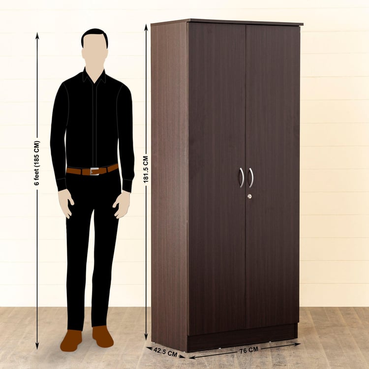 Arvis Brown Two-Door Wardrobe