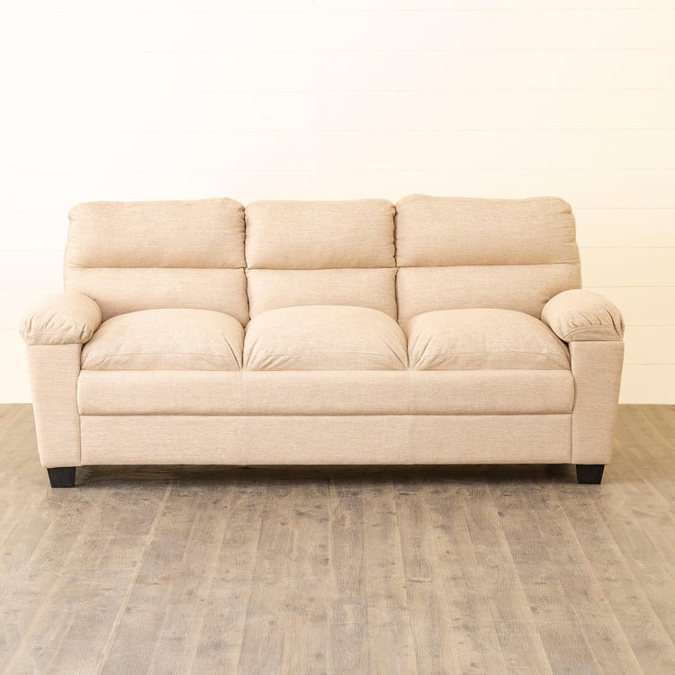 Helios Scott Fabric 3-Seater Sofa - Beige