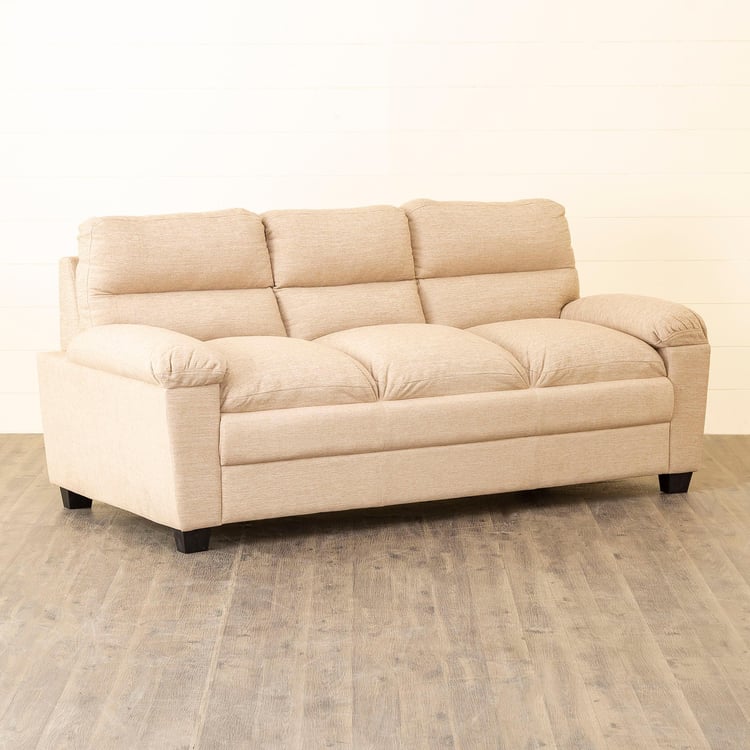 Helios Scott Fabric 3-Seater Sofa - Beige