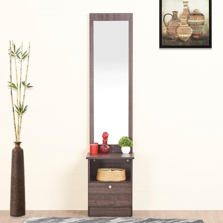 Helios Arvis Carcass Dresser Mirror with Drawer - Wenge