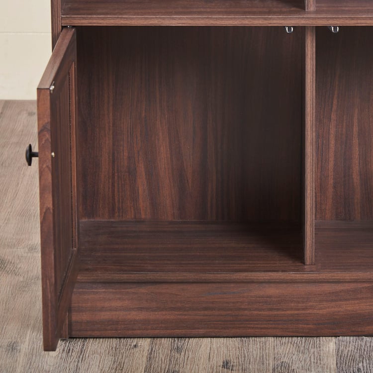 Helios Lewis Torres 4-Tier Book Shelf - Brown