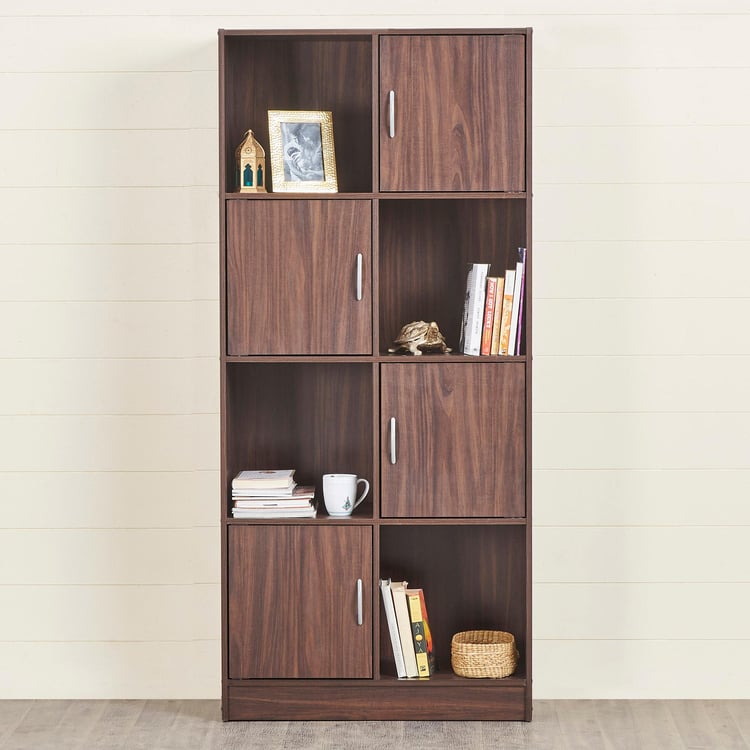 Helios Lewis 4-Tier Book Cabinet - Brown