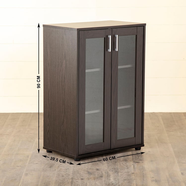 Helios Arvis Giles 2-Door Multipurpose Cabinet - Brown