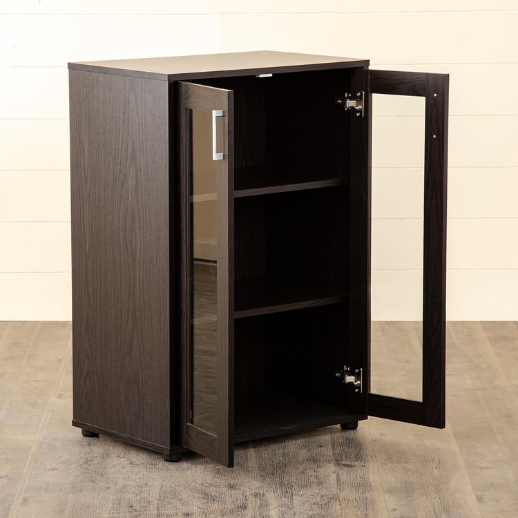 Helios Arvis Giles 2-Door Multipurpose Cabinet - Brown