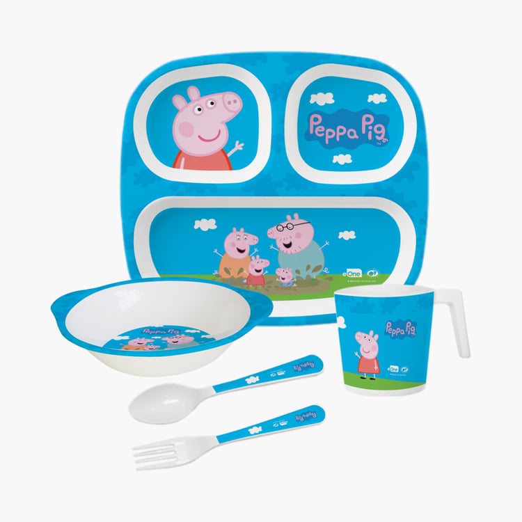 SERVEWELL Peppa Pig Print 5-Pc. Kids Dining Set