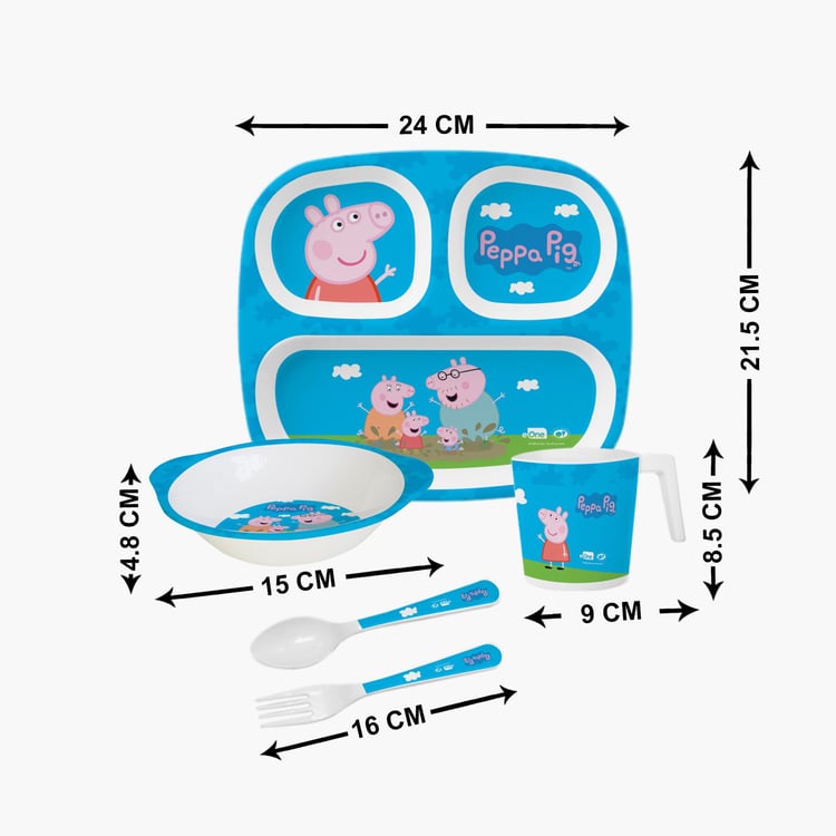 SERVEWELL Peppa Pig Print 5-Pc. Kids Dining Set