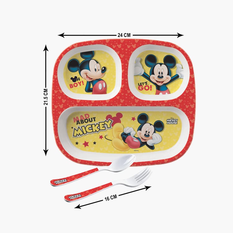 SERVEWELL Mickey Print 3-Pc. Kids Dining Set