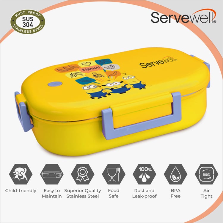 SERVEWELL Minions Print Lunch Box - 710 ml
