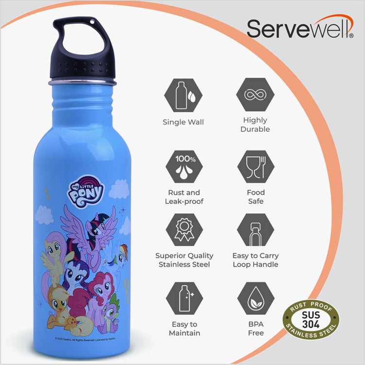 SERVEWELL My Little Pony Print Single Wall Bottle - 800 ml
