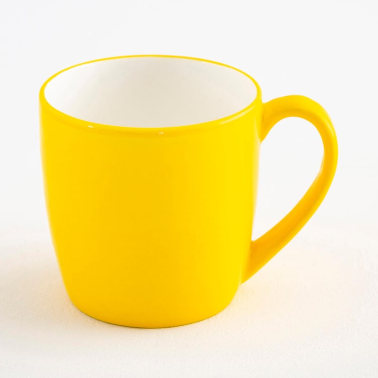 Heva Conran Yellow Bone China Solid Mug - 240ml