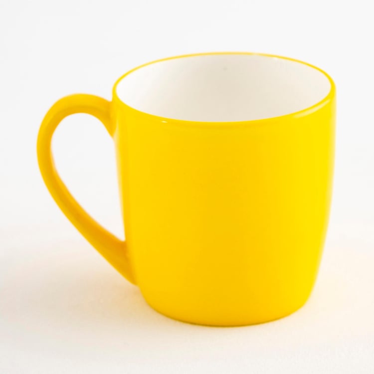 Heva Conran Yellow Bone China Solid Mug - 240ml