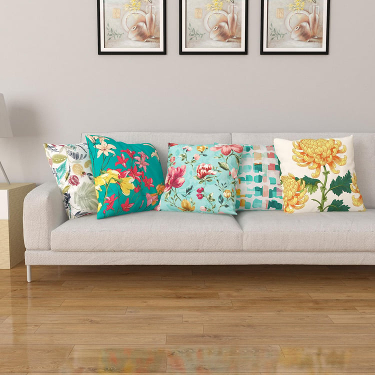 Corsica Bouquet Set of 5 Cushion Covers - 40x40cm