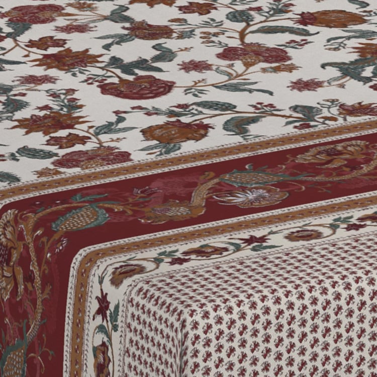 D'DECOR Kalamkari Print 5-Pc. Double Bedsheet Set - 2.74 x 2.74 m