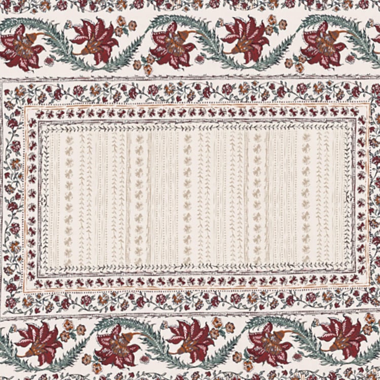 D'DECOR Kalamkari Print 5-Pc. Double Bedsheet Set - 2.74 x 2.74 m