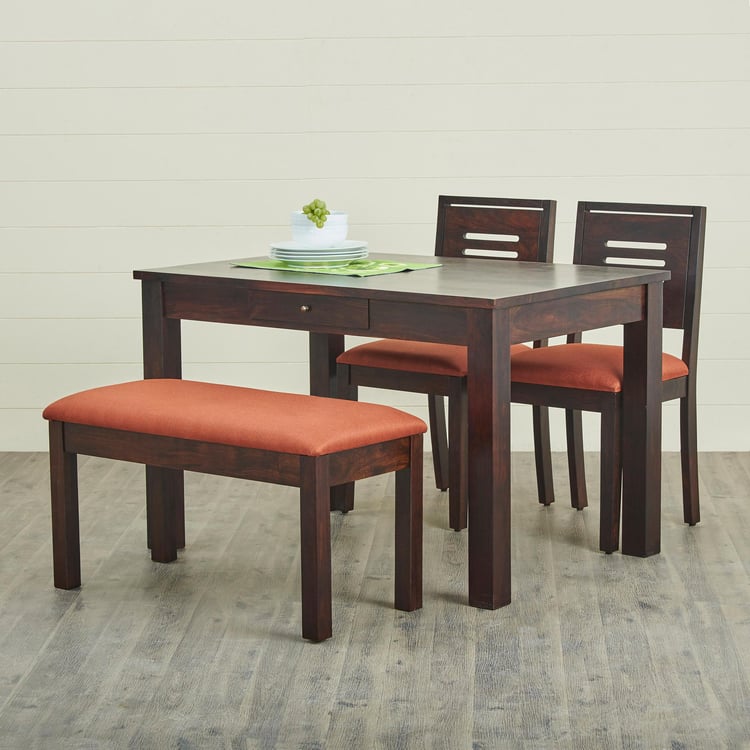 Veda Sheesham Wood Dining Table - 4 Seater-Without Chair