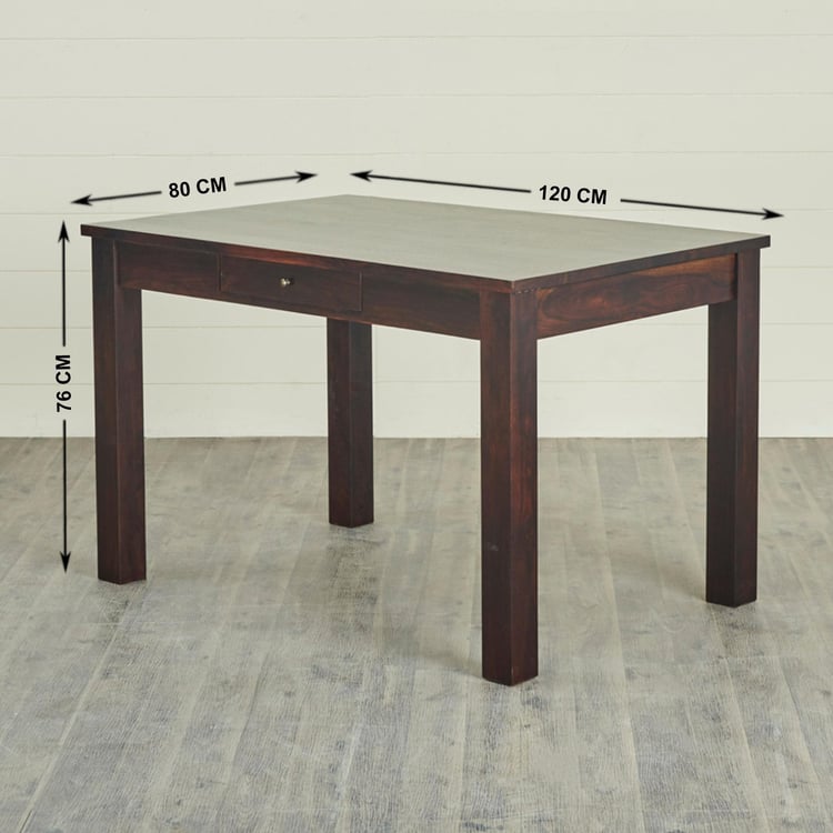 Veda Sheesham Wood Dining Table - 4 Seater-Without Chair