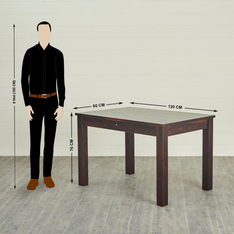 Veda Sheesham Wood Dining Table - 4 Seater-Without Chair