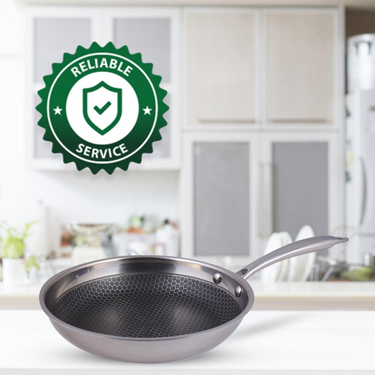 WONDERCHEF Stanton Silver Stainless Steel Non-stick Fry Pan - 24cm- 1200ml