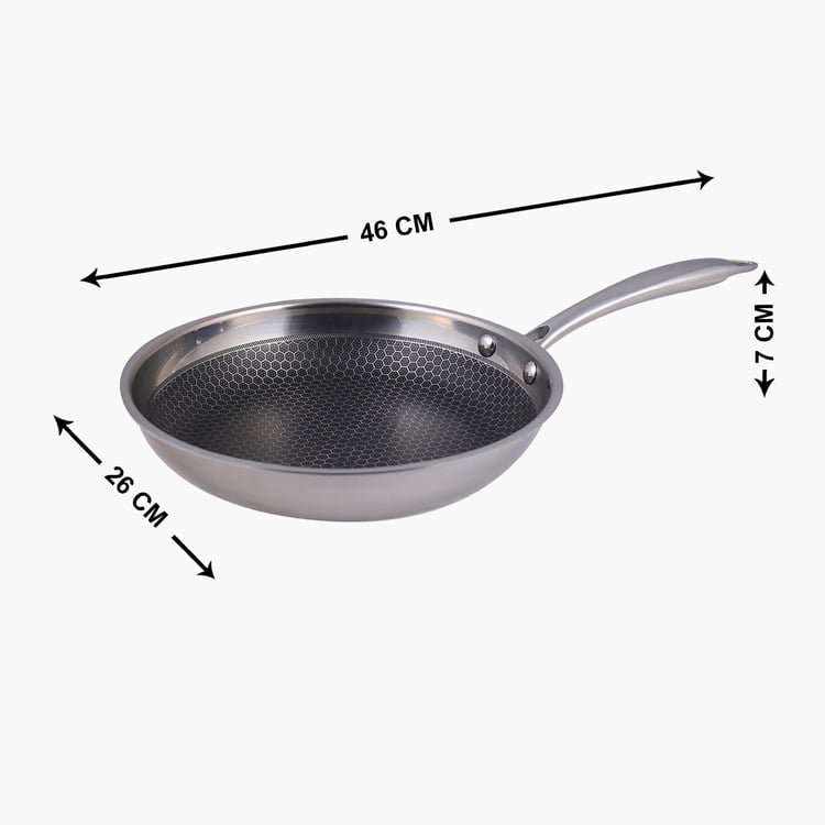 WONDERCHEF Stanton Silver Stainless Steel Non-stick Fry Pan - 24cm- 1200ml