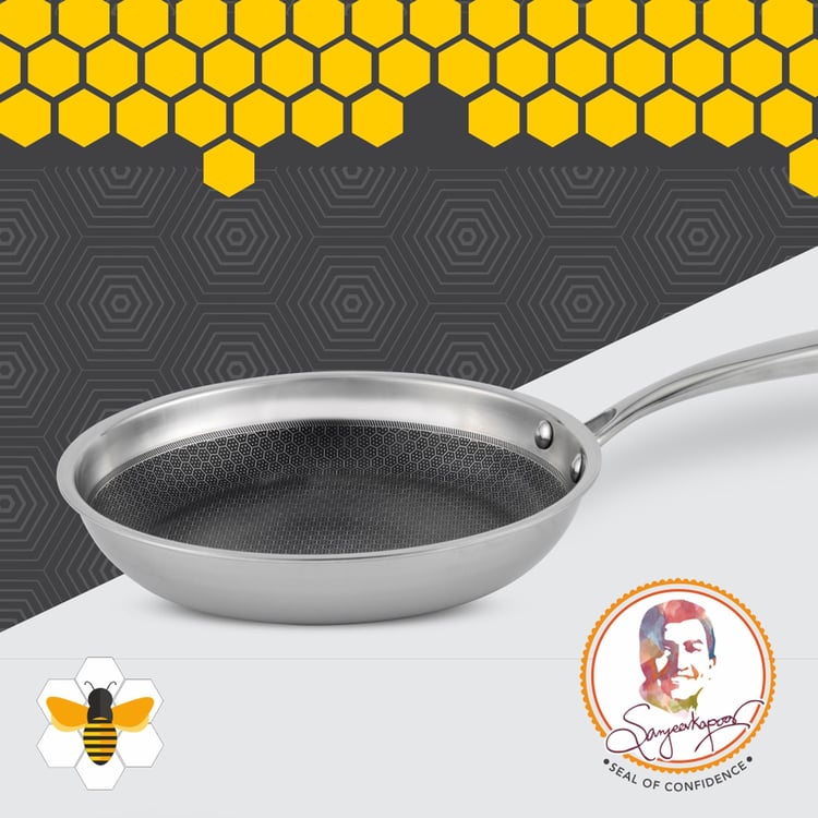 WONDERCHEF Stanton Silver Stainless Steel Non-stick Fry Pan - 24cm- 1200ml