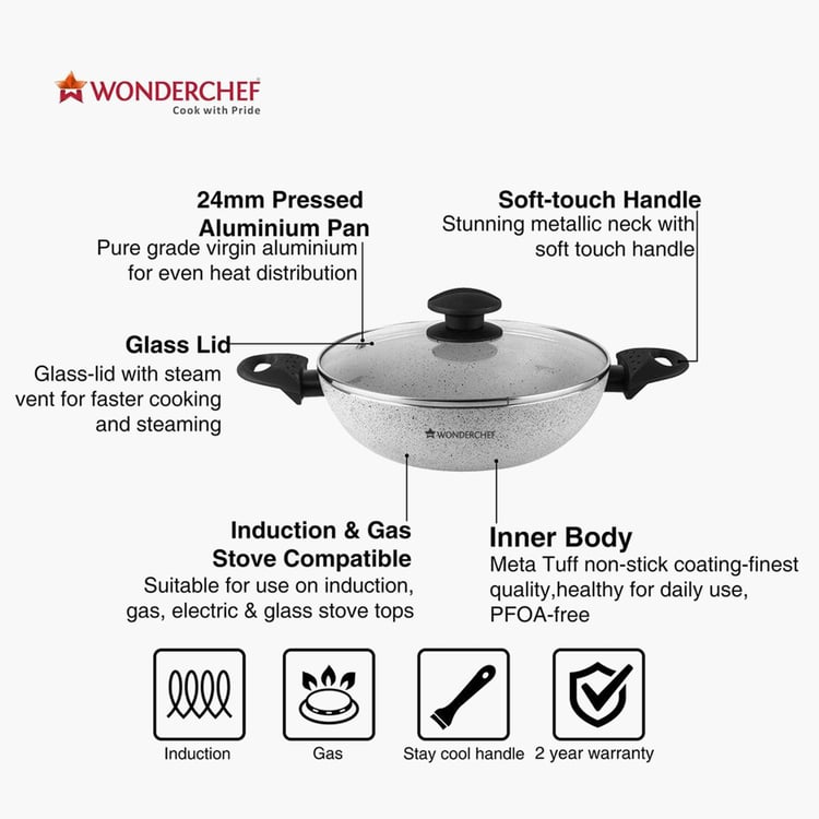 WONDERCHEF Romano Wok with Lid - 24 cm