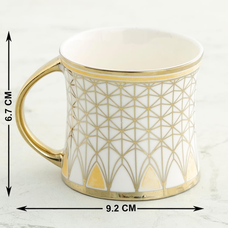 Corsica Set of 6 Bone China Coffee Mugs - 200ml