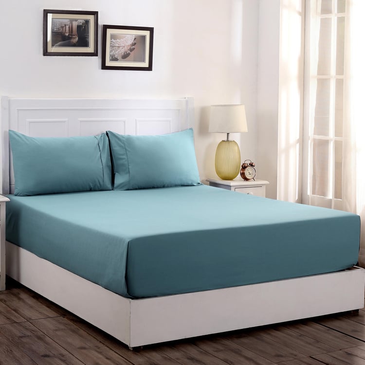 MASPAR Colorart Solid 3-Piece King Bedsheet Set - 2.75 x 2.75 m