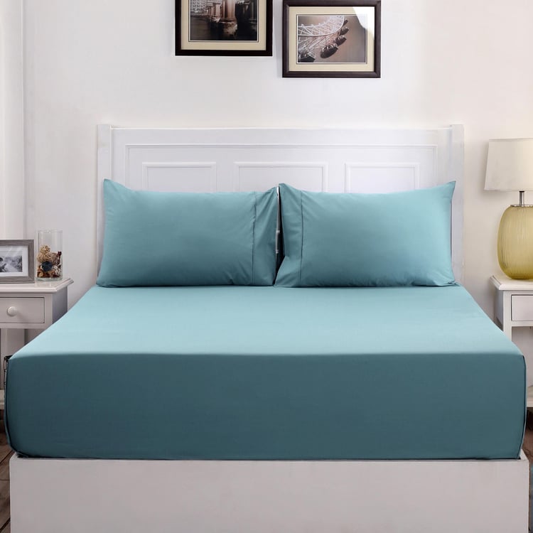 MASPAR Colorart Solid 3-Piece King Bedsheet Set - 2.75 x 2.75 m