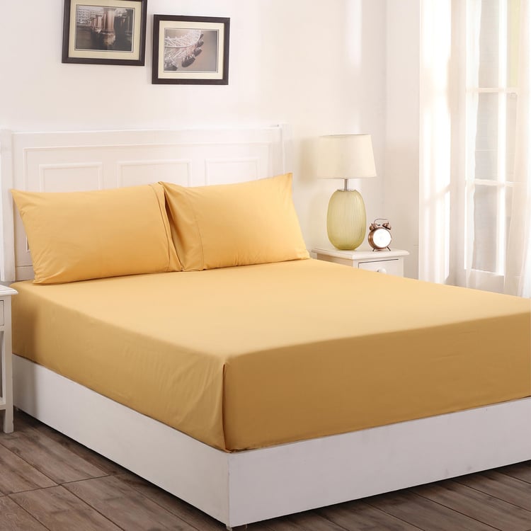 MASPAR Colorart 3-Pc. Solid Double Bedsheet Set - 2.28 x 2.75 m