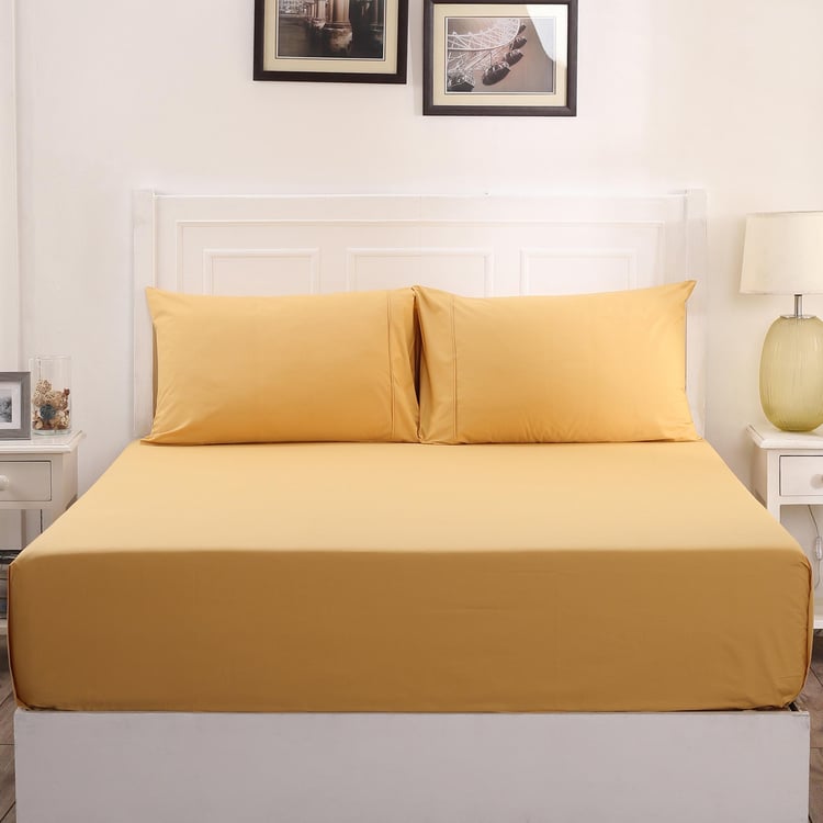 MASPAR Colorart 3-Pc. Solid Double Bedsheet Set - 2.28 x 2.75 m