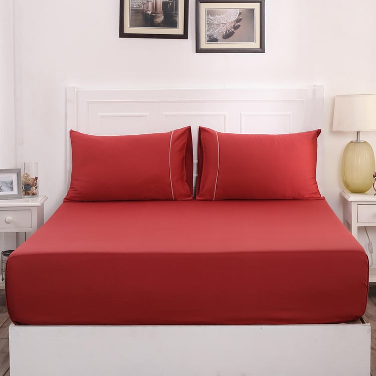 MASPAR Colorart Solid 3-Piece King Bedsheet Set - 2.75 x 2.75 m