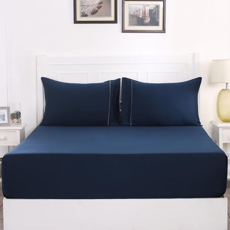 MASPAR Colorart Solid 3-Piece Bedsheet Set - 2.28 m x 2.75 m