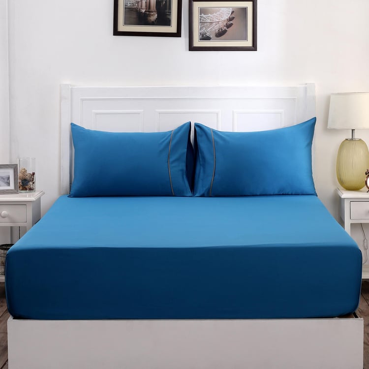 MASPAR Colorart Solid 3-Piece Bedsheet Set - 2.28 m x 2.75 m