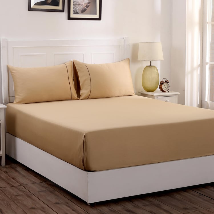 MASPAR Colorart 3-Pc. Solid King-Size Bedsheet Set - 2.75 x 2.75 m