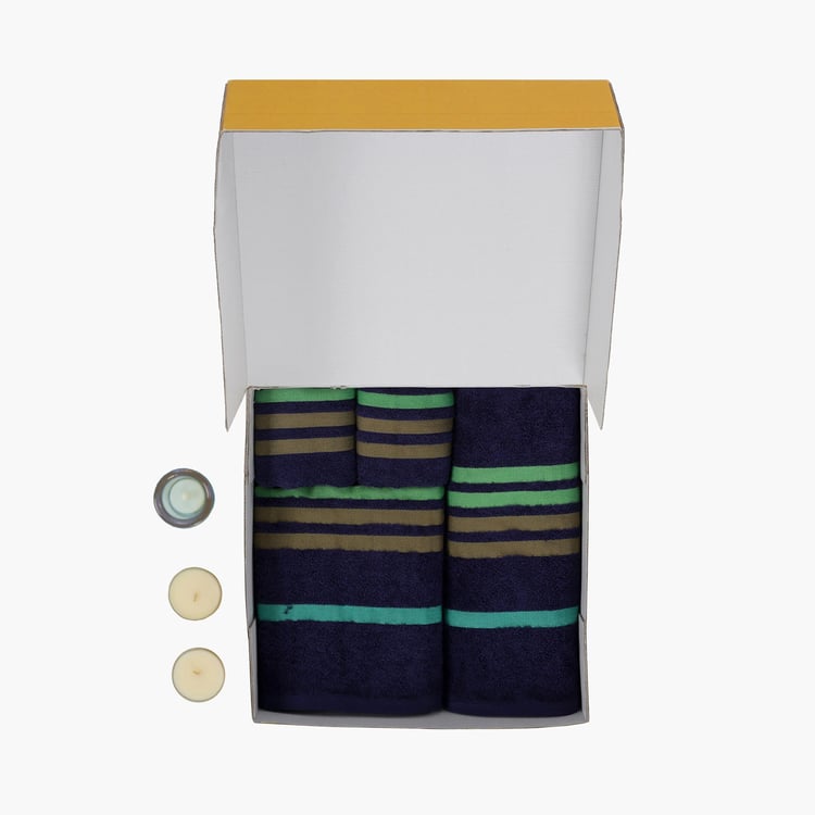 MASPAR Hermosa Supersoft Striped Towel Set - Set of 4