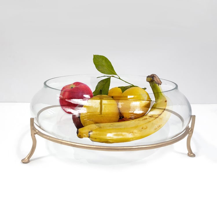 Corsica Glass Potpourri Bowl with Stand