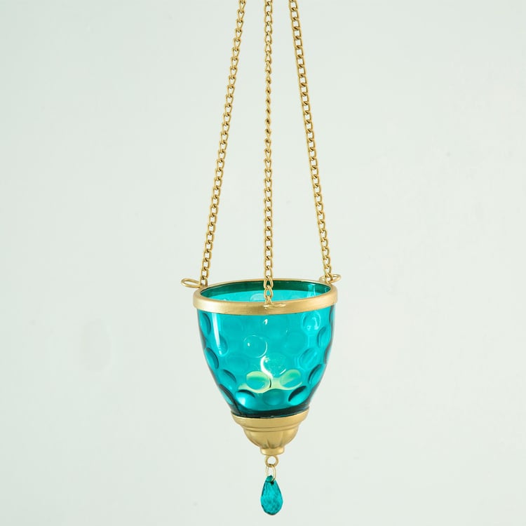 Corsica Mystic India Glass Hanging Lantern