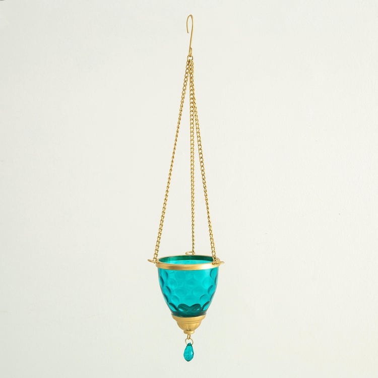 Corsica Mystic India Glass Hanging Lantern