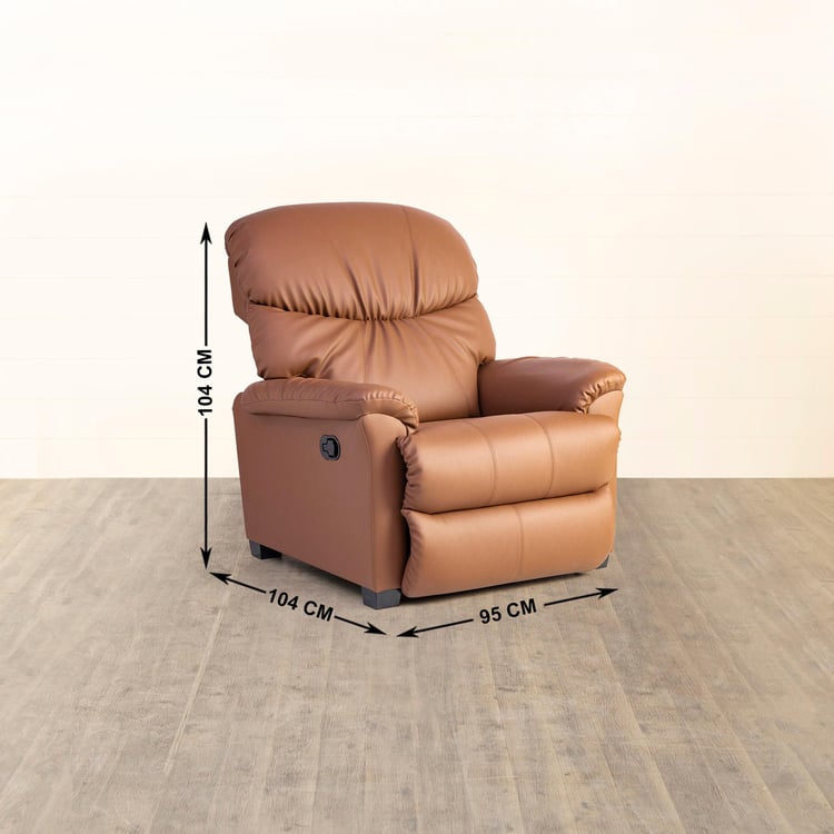 Helios Hadsten One-Seater American Comfort Recliner - Powered by Stanley - Brown