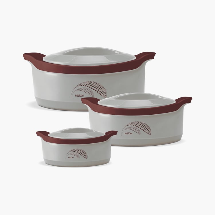 MILTON Printed Set of 3 Insulated Casseroles