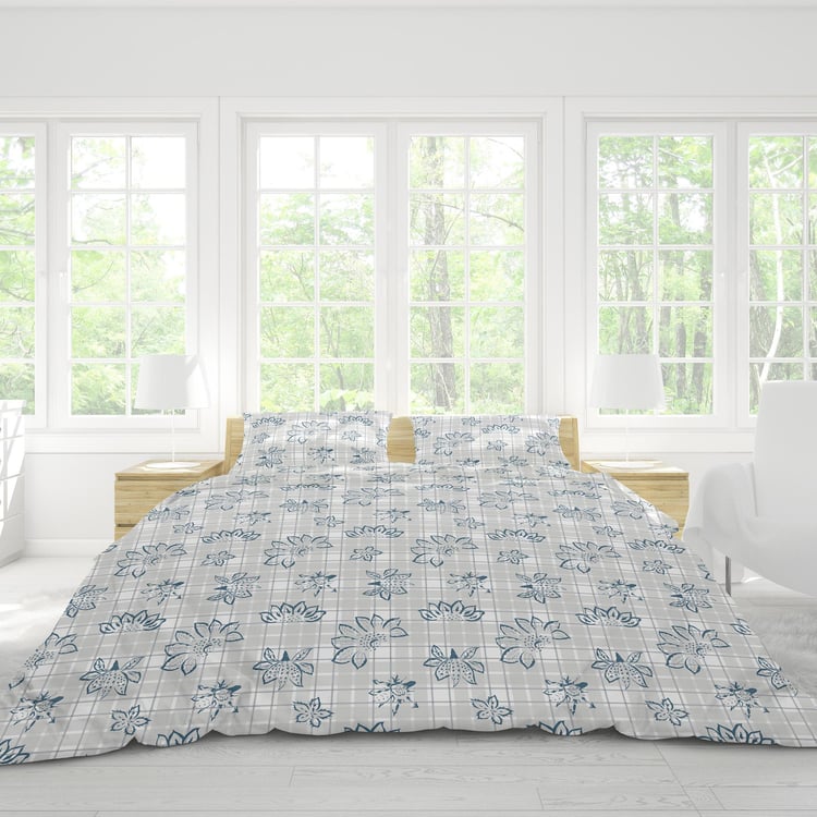 HIMEYA Comfort Percale 4-Piece Bedsheet Set - 2.74 x 2.74 m