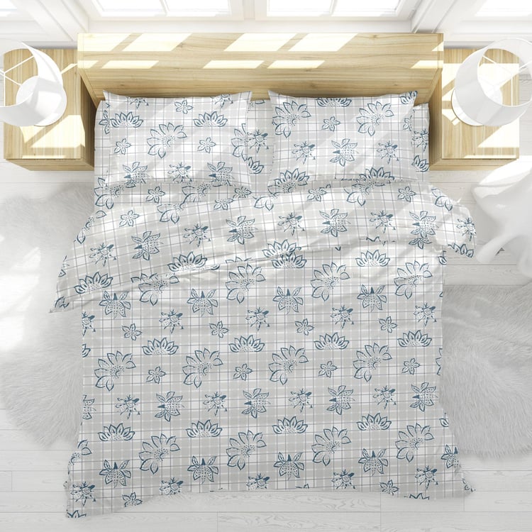 HIMEYA Comfort Percale 4-Piece Bedsheet Set - 2.74 x 2.74 m