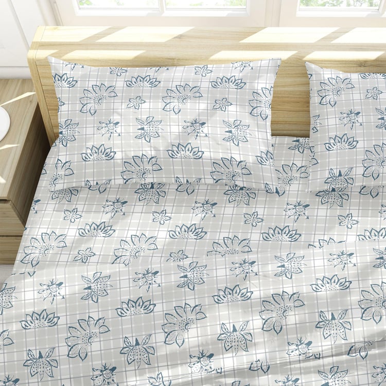 HIMEYA Comfort Percale 4-Piece Bedsheet Set - 2.74 x 2.74 m
