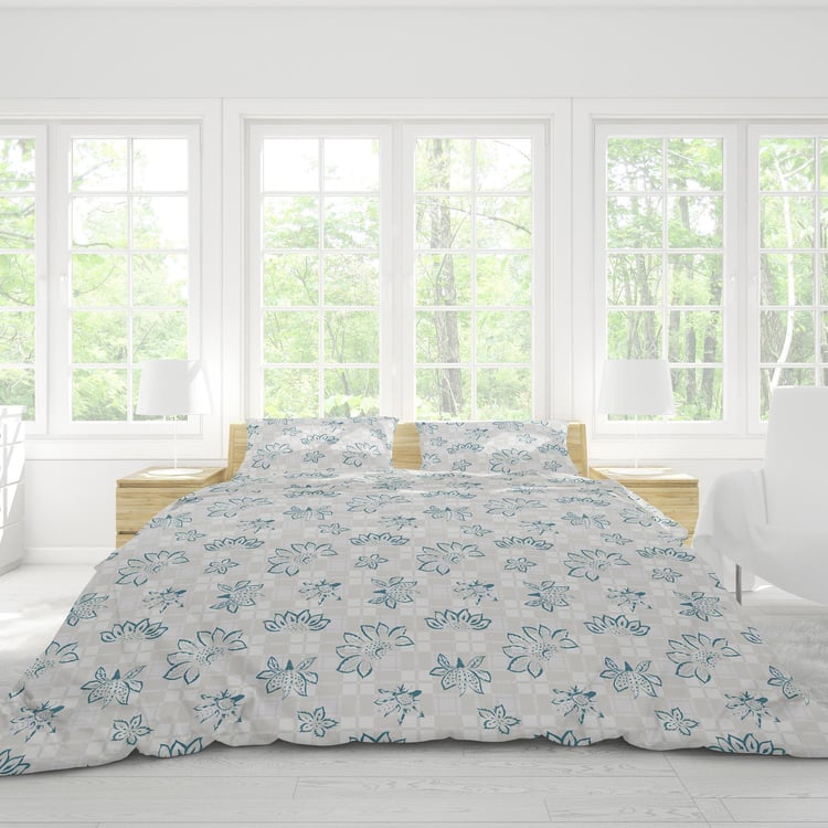 HIMEYA Comfort Percale 4-Piece Bedsheet Set - 2.74 x 2.74 m