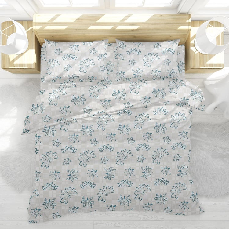 HIMEYA Comfort Percale 4-Piece Bedsheet Set - 2.74 x 2.74 m